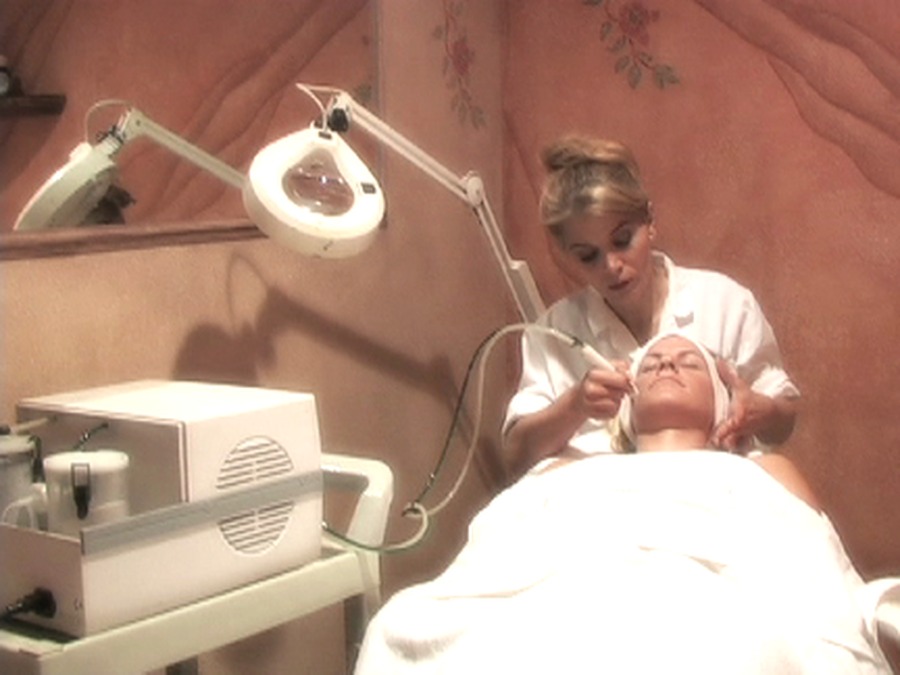 Professional facial treatment